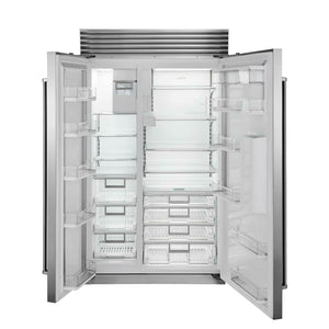 Sub-Zero Side-By-Side Silver Refrigerator/Freezer With External Ice & Water Dispenser | ICBCL4850SD