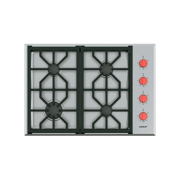 Wolf 762mm Professional Gas Cooktop | ICBCG304P/S