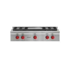 Load image into Gallery viewer, Wolf Sealed Burner Rangetop With 4 Burners And Griddle/Teppan-Yaki | ICBSRT364G