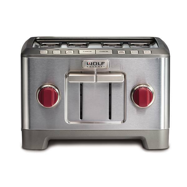 Wolf Gourmet® High-Performance 4 Slice Toaster (Red Knobs) | ICBWGTR104S
