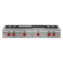 Load image into Gallery viewer, Wolf Sealed Burner Rangetop With 6 Burners And Griddle/Teppan-Yaki | ICBSRT486G